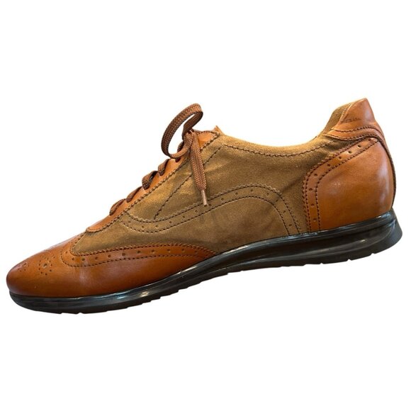 J Peterman Brown Suede Leather Brogue Wingtip Oxford Shoes Mens Size 13 M Dress main image 14